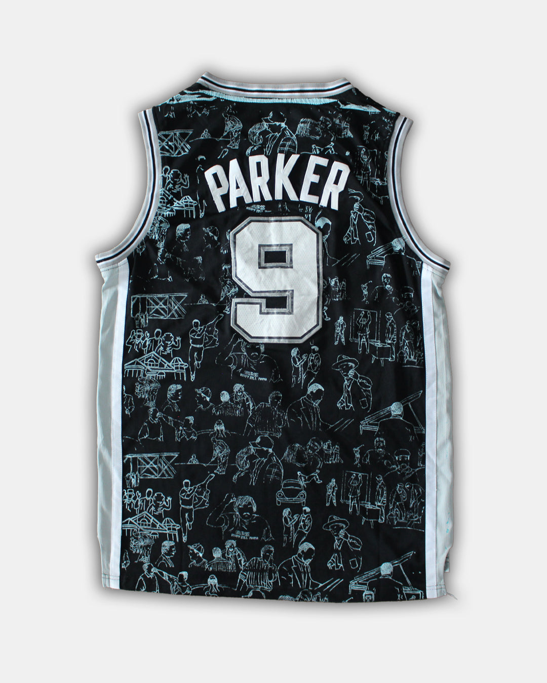 Custom PARKER San Antonio Spurs NBA Jersey XL Panatalla