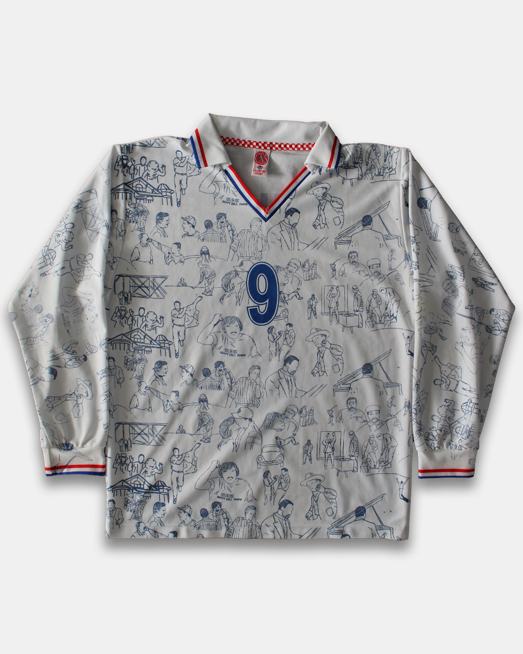 Custom Šuker #9 Croatia Shirt Long Sleeve Large