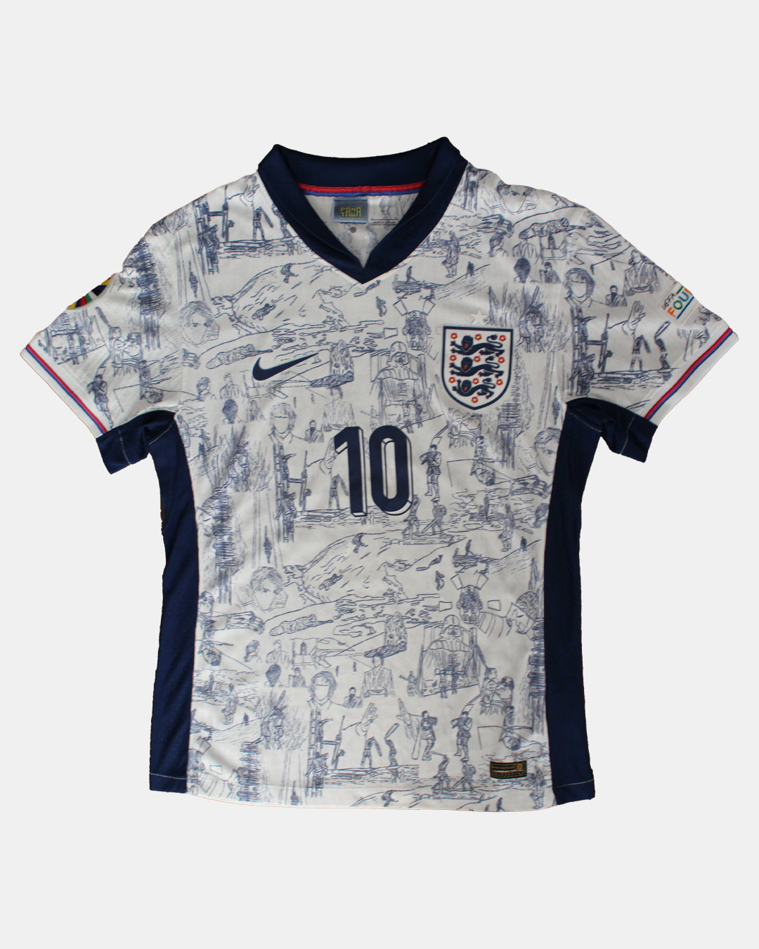 Custom England 2024 Euros Bellingham Jersey Large