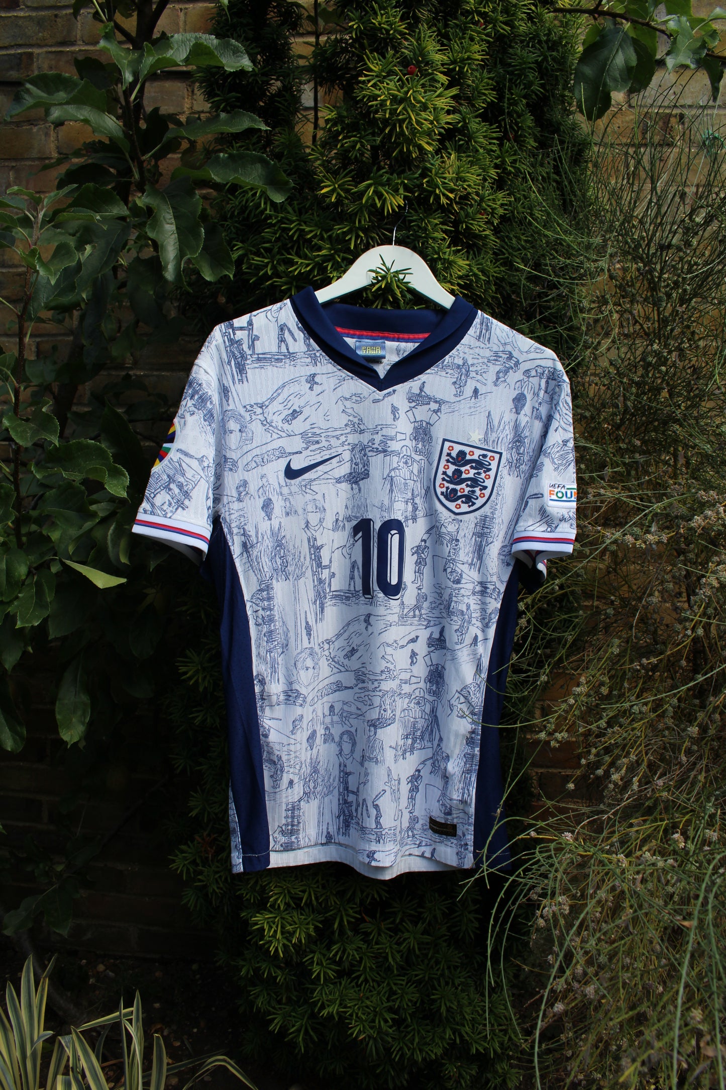 Custom England 2024 Euros Bellingham Jersey Large